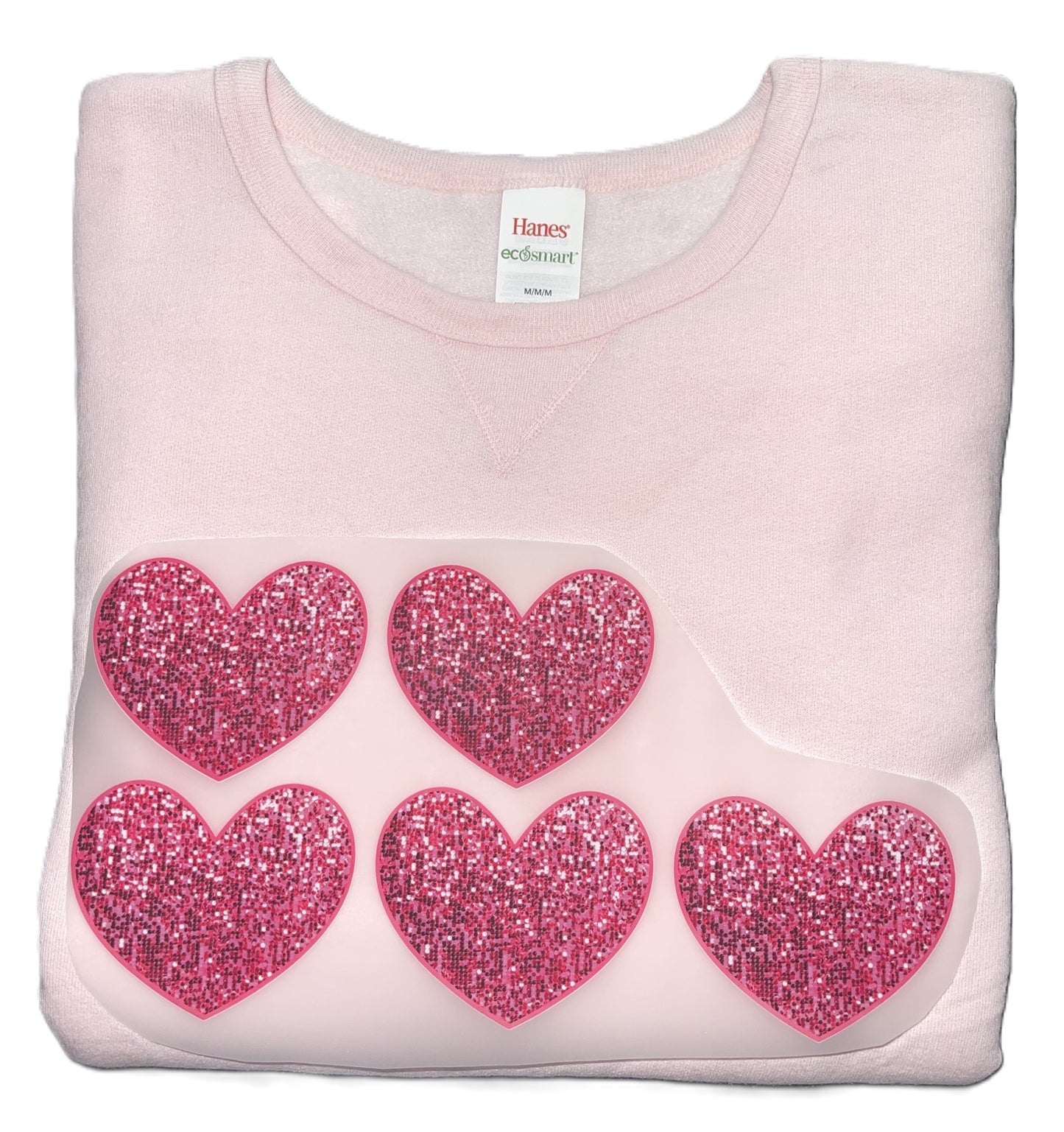 Glitter Hearts Pull-On Sweatshirt