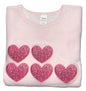 Glitter Hearts Pull-On Sweatshirt