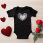 Heart Overlay Valentine's Day Onesie/T-shirt