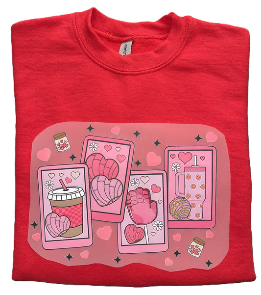 Valentine's Day Cards Pull On Sweatshirt