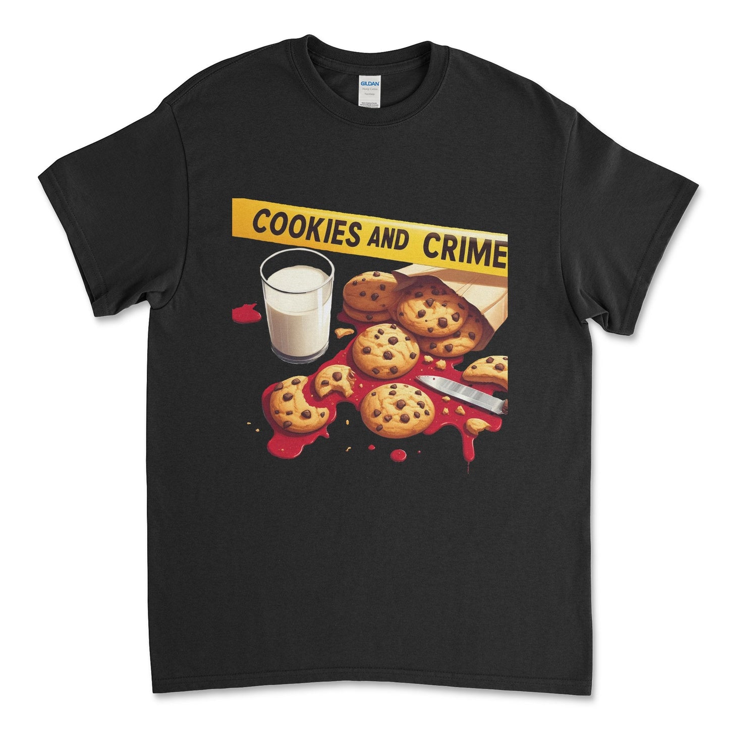 Cookies and Crime Short Sleeve T-shirt - Black Roze CreationsCookies and Crime Short Sleeve T-shirt