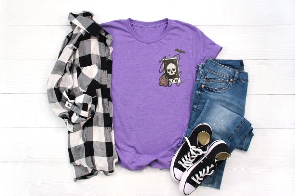 Halloween Death Tarot T-shirt - Black Roze CreationsHalloween Death Tarot T-shirt